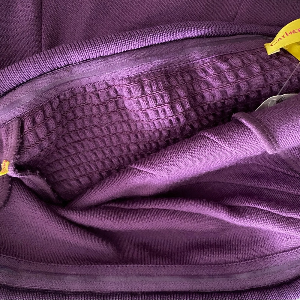 Catherine Malandrino Women's Strapless Wool Dress Purple Size M - Picture 10 of 14